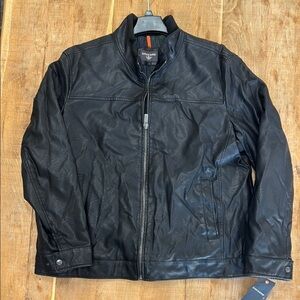 Dockers Black Lightweight Shirt Jacket with Stand-Up Collar
